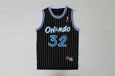 Maillot De Basket Orlando Magic Shaquille O'Neal 32 Engrener Bande Noir